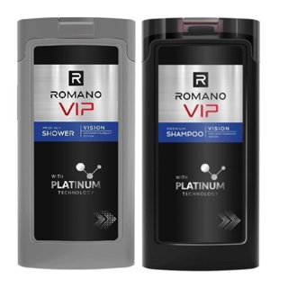Dầu gội + Sữa tắm Romano VIP Vision/Passion 150g