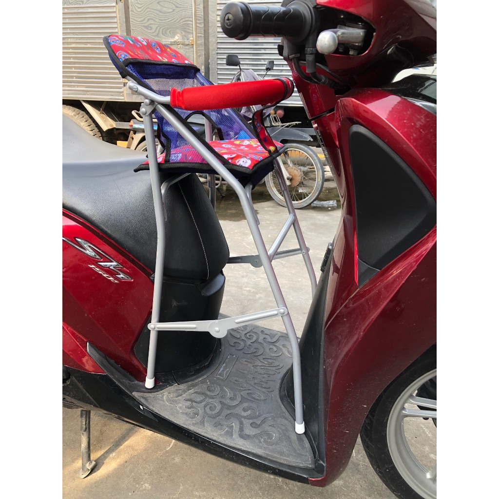 (Freeship) Ghế ngồi xe SH Nam , SH lớn , SH ý , SH Mode , SH 150i , SH 300i cho bé ,ghế ga xếp sắt sơn tĩnh điện gấp gọn