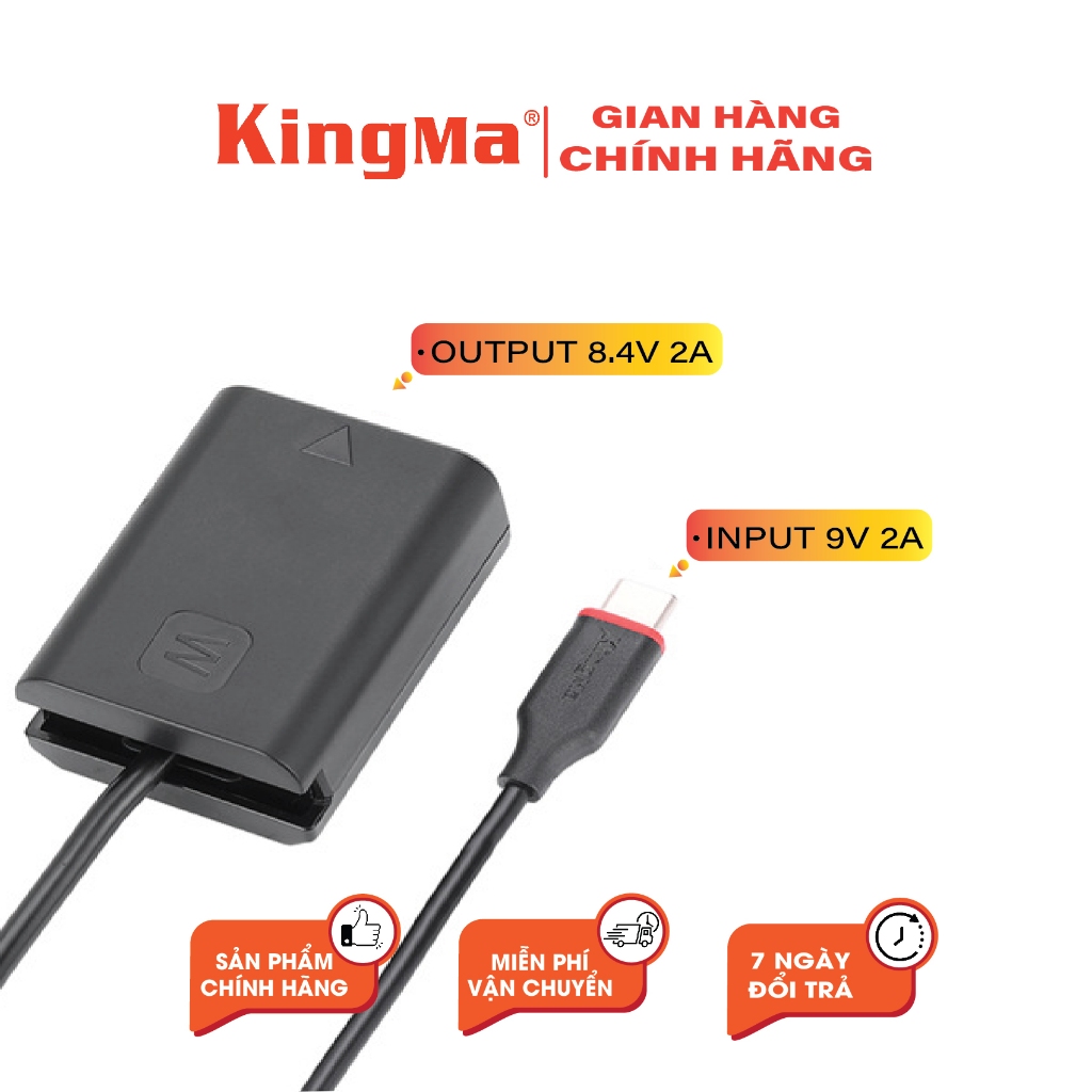Pin Ảo/Giả Pin/Dummy Pin NP-FW50 Chính Hãng KINGMA. For SONY NP-FW50