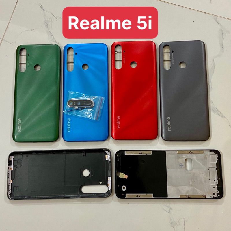 Vỏ bộ Realme 5i zin. Hàng đẹp lên máy kèm khay sim-cụm kính camera theo vỏ