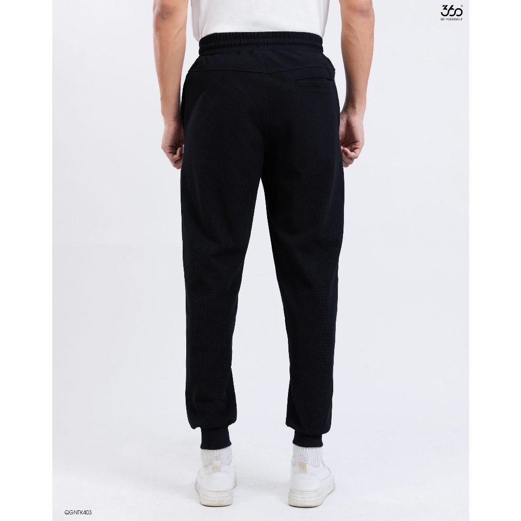 Quần nỉ jogger nam dây rút thương hiệu 360 Boutique chất liệu Pique co dãn - QGNTK403