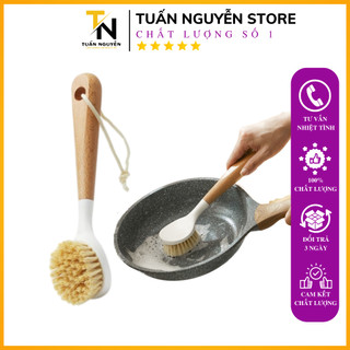 Bàn chải cọ xoong nồi có tay cầm dài chống dính tiện lợi chất lượng cao TN Shop