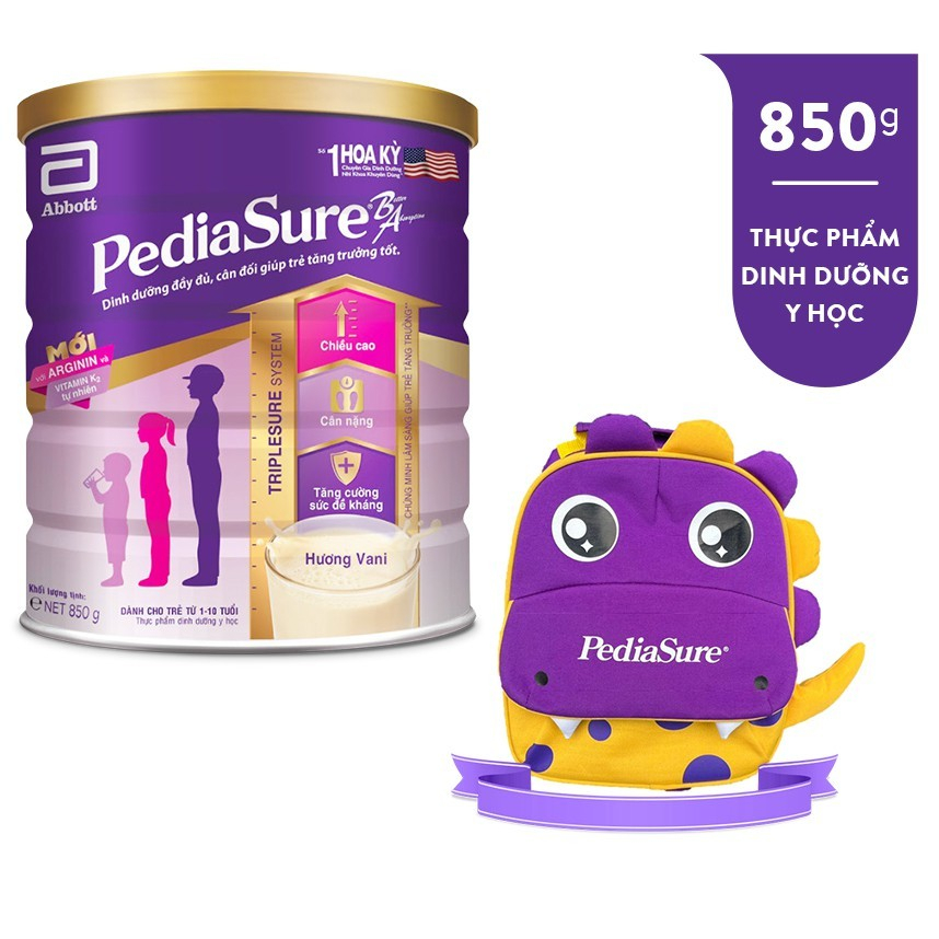 PQS - Sữa bột cho bé PediaSure Úc 850gr (1-10t)