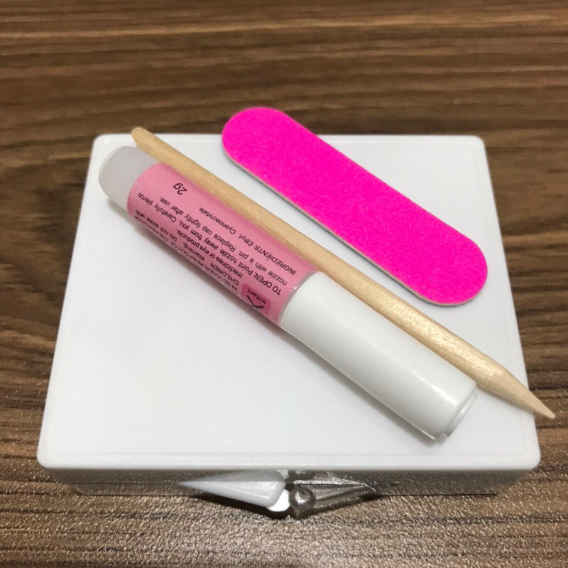 Nail chân, móng chân giả vẽ thủ công trắng, nhũ, đá sang chảnh- A88