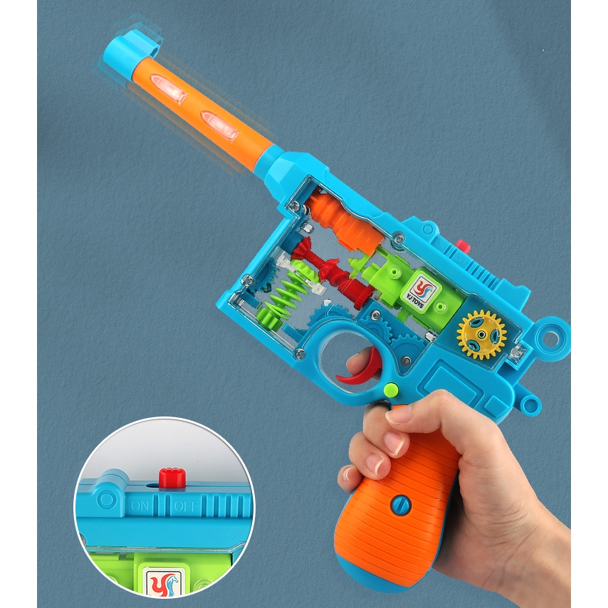 Súng pin đồ chơi có đèn và nhạc ,đồ chơi vận động vui nhộn cho Bé