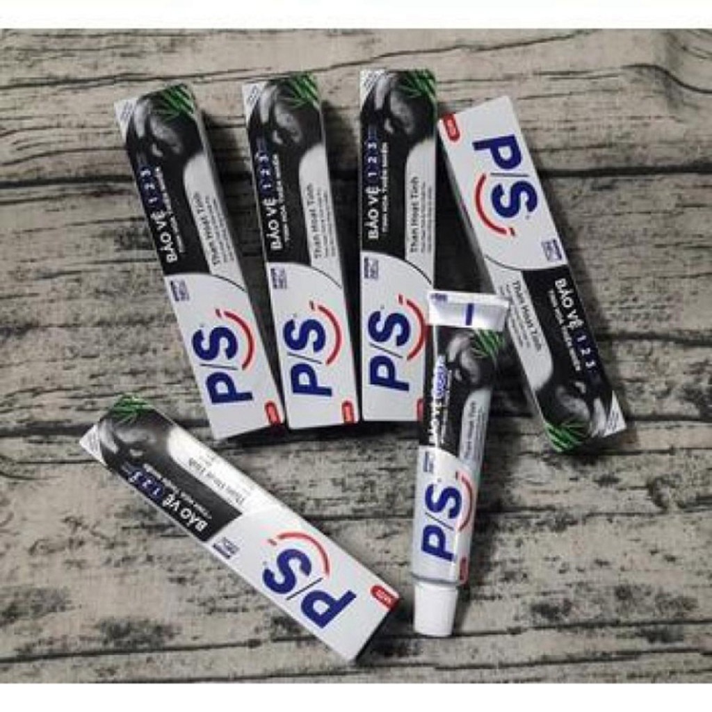Kem đánh răng PS than hoạt tính, trắng răng tự nhiên- Hàng tặng 30g