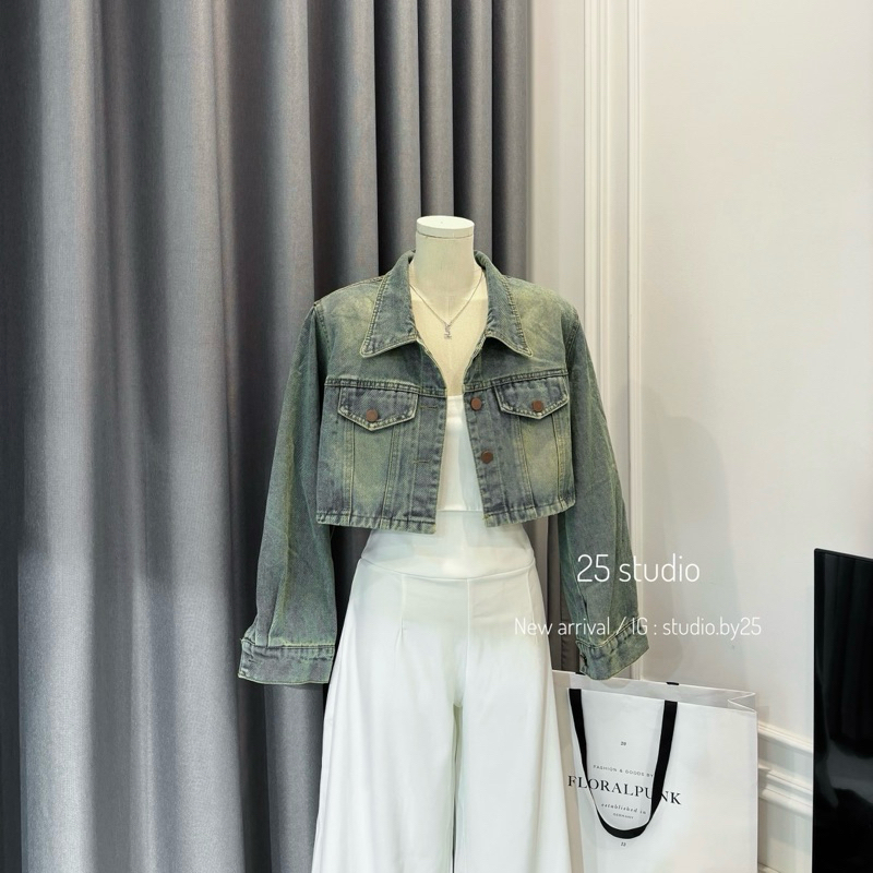 ÁO KHOÁC JEANS BÒ CROPTOP | STUDIOBY25