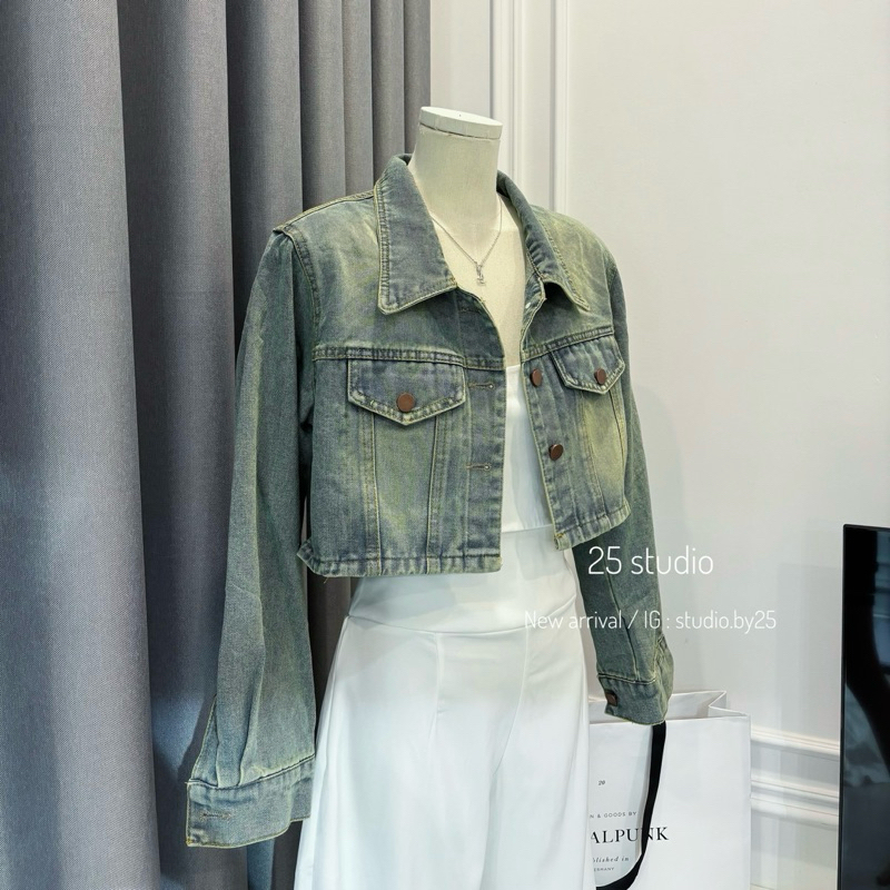 ÁO KHOÁC JEANS BÒ CROPTOP | STUDIOBY25