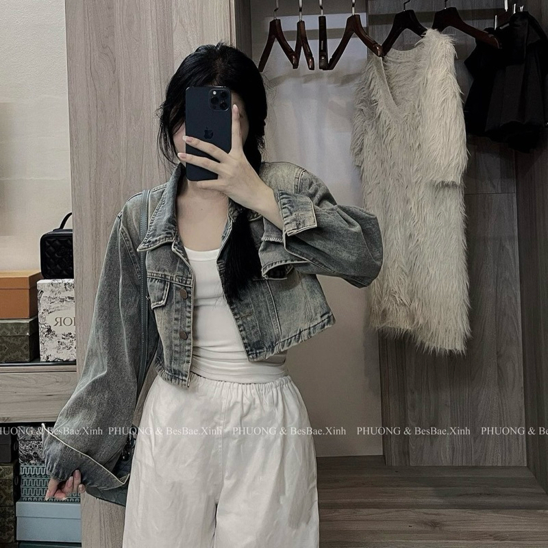 ÁO KHOÁC JEANS BÒ CROPTOP | STUDIOBY25