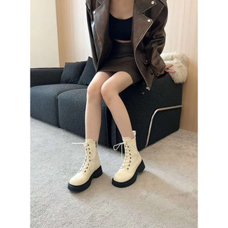 Boot da thắt dây cổ thấp Comic 202-123
