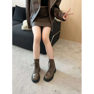 Boot da thắt dây cổ thấp Comic 202-123