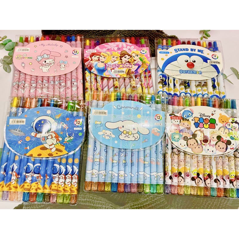 Màu sáp vặn loại dài cho bé tô màu, không lo gãy màu, bẩn tay