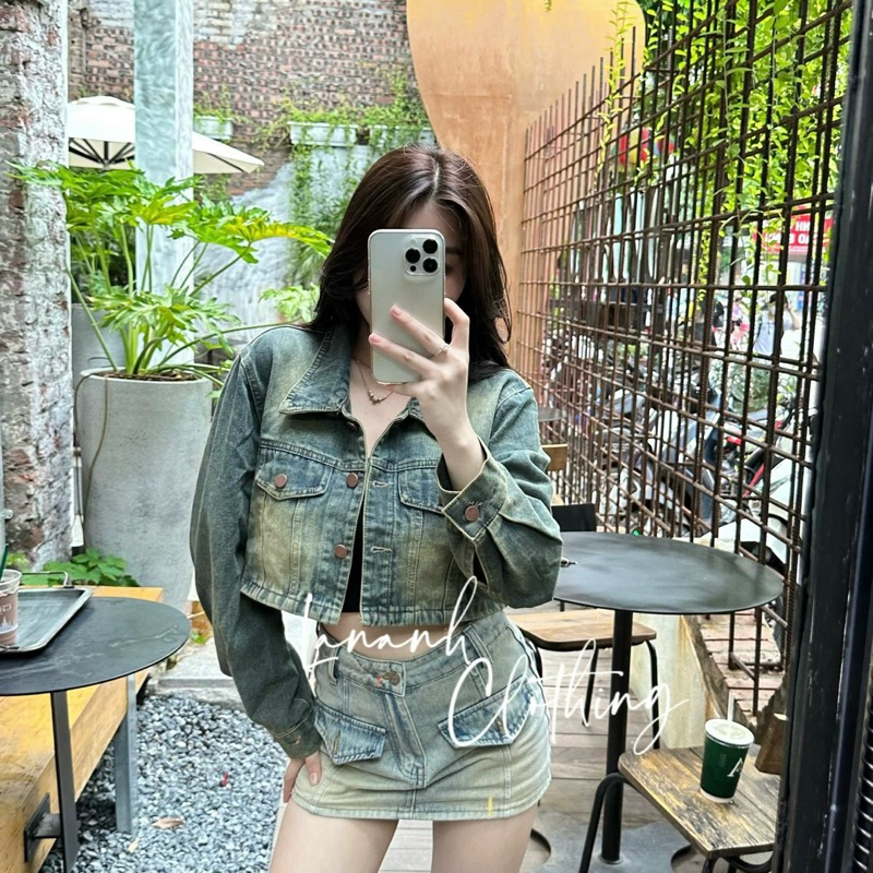 ÁO KHOÁC JEANS BÒ CROPTOP | STUDIOBY25