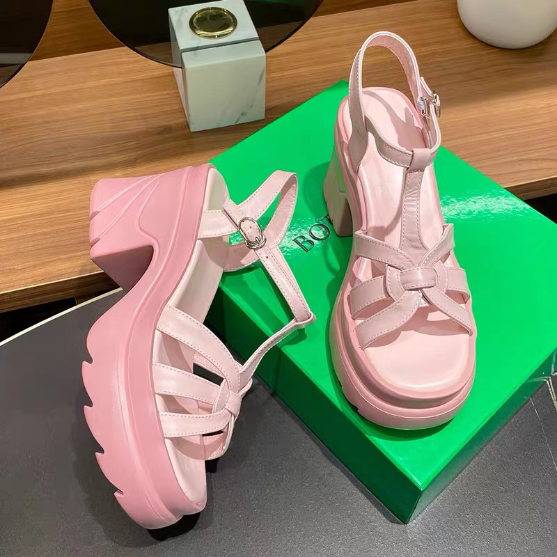 ORDER 🍀 Giày chunky quai dây hạt đá đế cao su 9cm 34-39