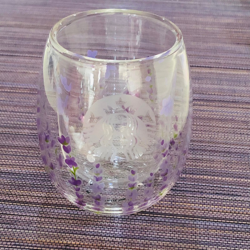 STARBUCKS LAVENDER LY THUỶ TINH 2 LỚP