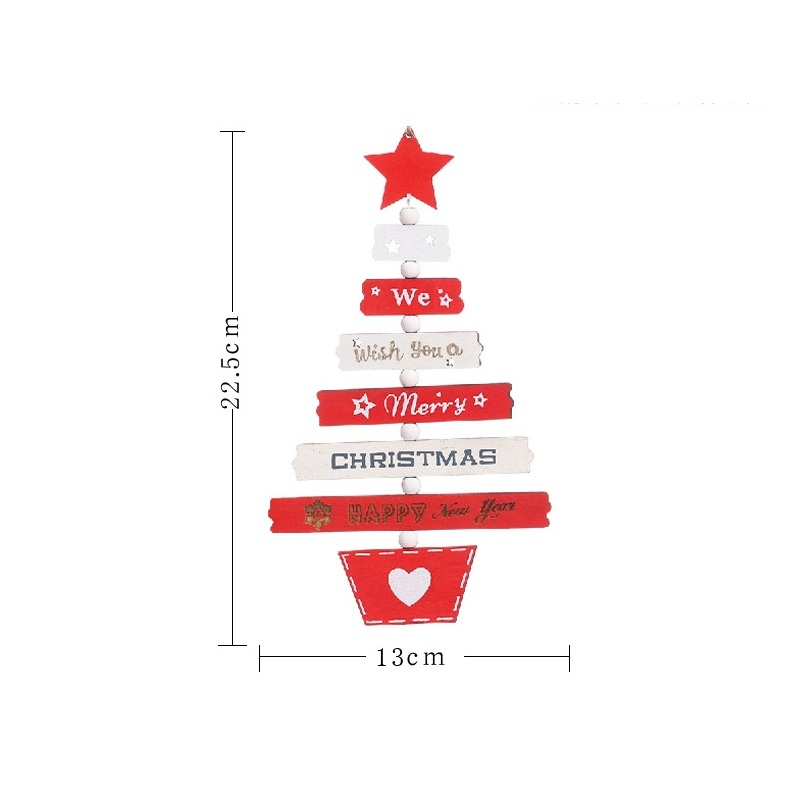 Cây thông gỗ treo tường treo cửa - đồ trang trí Noel giáng sinh