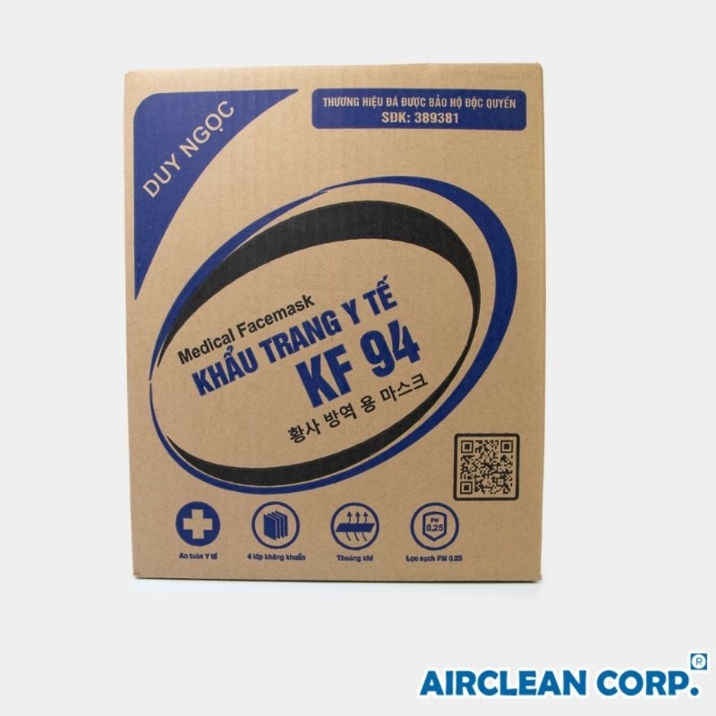 Thùng khẩu trang KF94 Duy Ngọc 300 chiếc