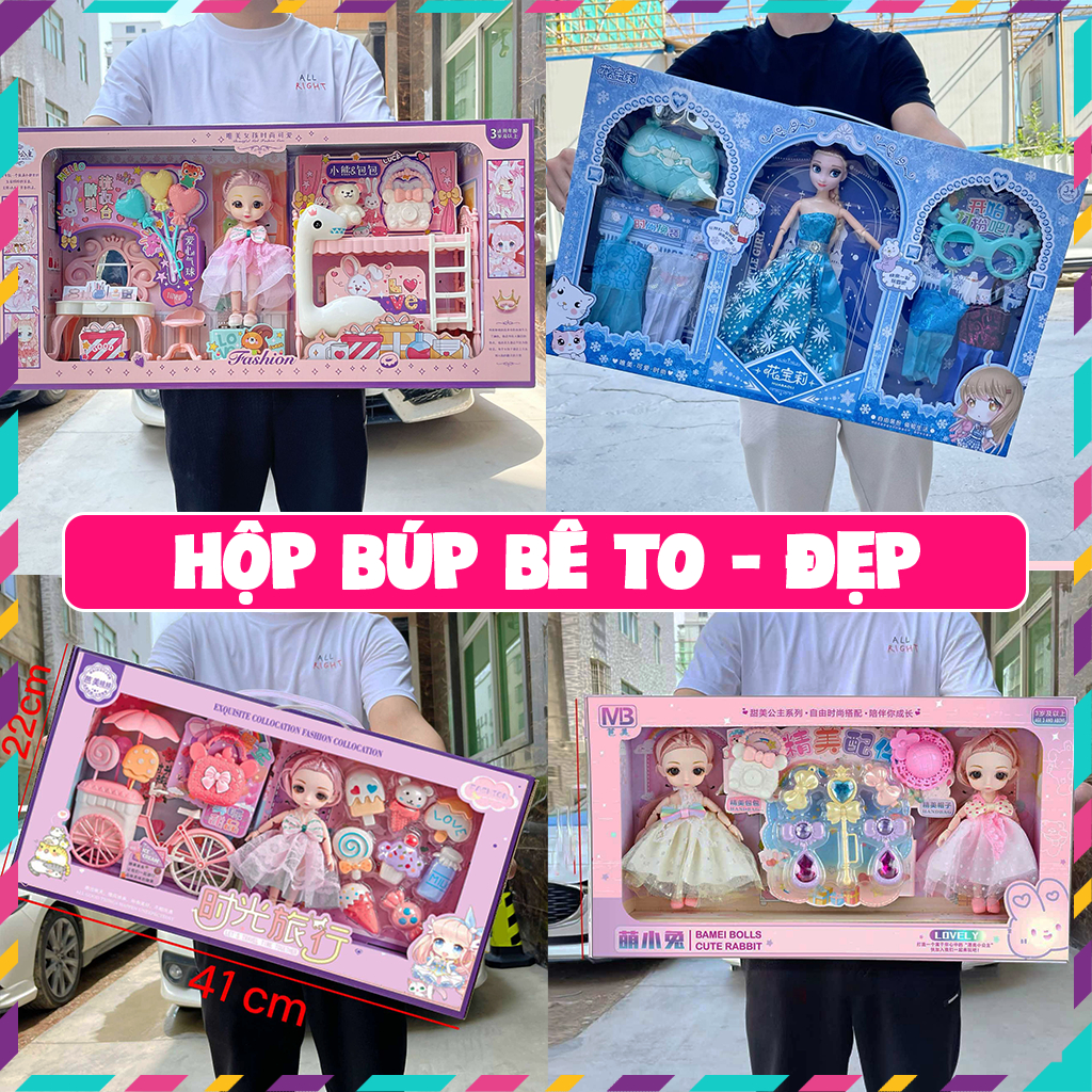 Đồ Chơi Búp Bê Barbie,Búp bê Elsa Công Chúa Kèm Phụ Kiện Hộp To Đẹp, Quà Tặng Ý Nghĩa Cho Bé