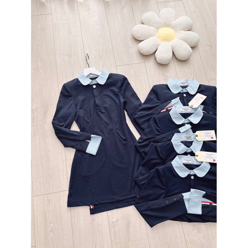 ☘️ VÁY PHỐI THOM BROWNE CỔ SEN HAI TÀ