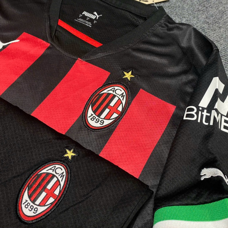 Quần Áo Bóng Đá, Áo Đá Banh CLB AC Milan 23/24 - Chuẩn Mẫu Thi Đấu - Vải Gai Thái Cao Cấp
