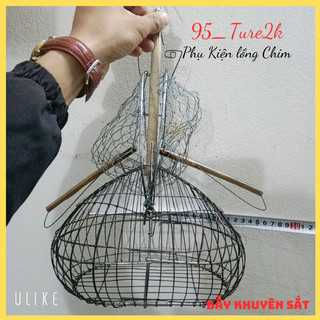 Lồng Bẫy Khuyên Hút Mật Bằng sắt 2 mặt 95_ture2k, Lụp Bẫy Chim 2 cửa siêu nhạy, lồng bẫy các loại chim nhỏ