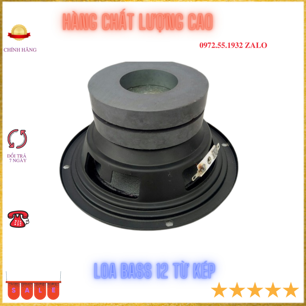 Loa bass kích thước toàn vành 14cm từ kép  80-80 coil 20 4 lớp công suất 90w - GIÁ 1 CHIẾC