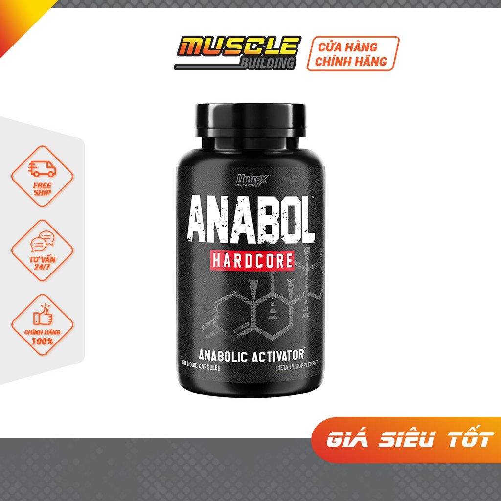 Anabol Hardcore Giúp Tổng Hợp Cơ Bắp Hỗ Trợ Phát Triển Cơ Bắp Nutrex Anabol Hardcore 60 Viên