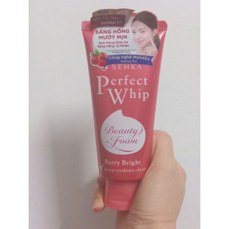 Sữa rửa mặt Sạch sâu - Sáng hồng Senka Perfect Whip Berry Brigh 100gr