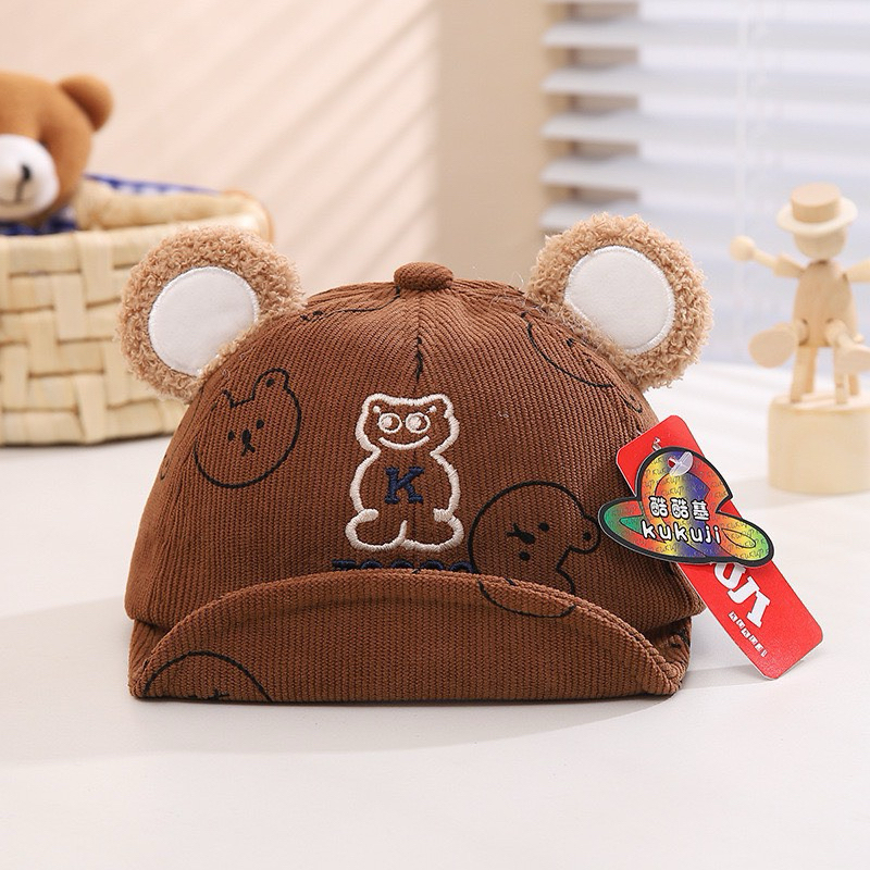 Mũ chìa gấu nhung cho bé