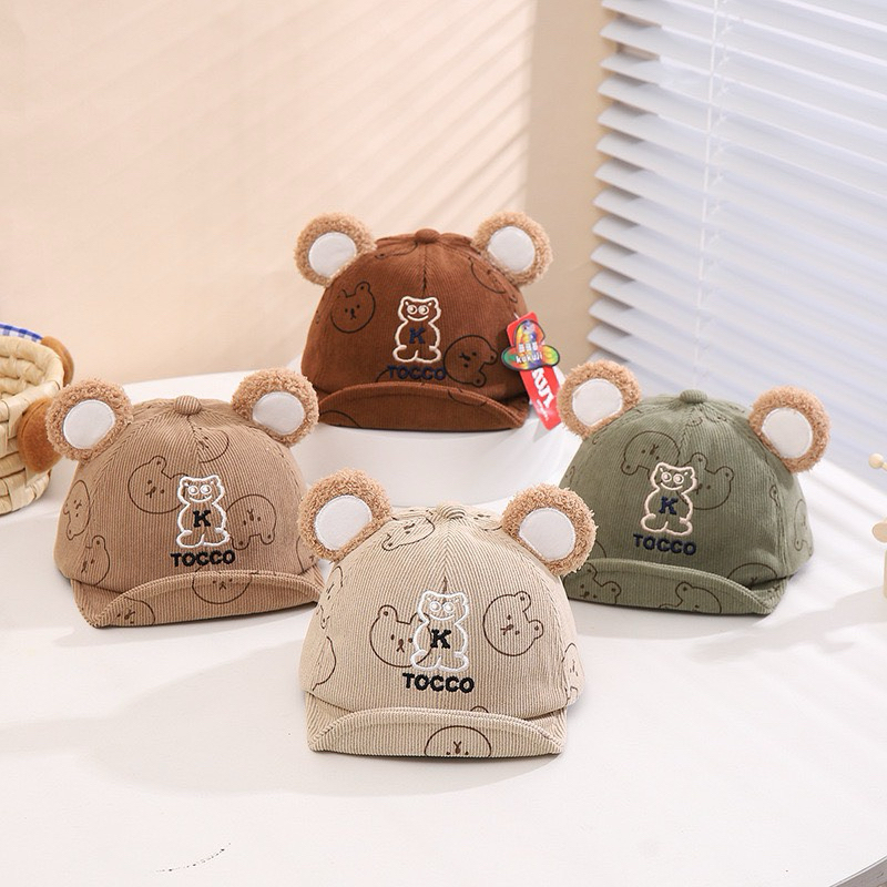 Mũ chìa gấu nhung cho bé