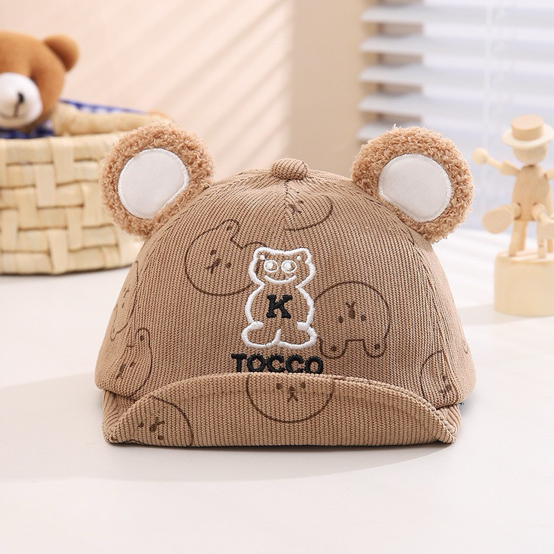Mũ chìa gấu nhung cho bé