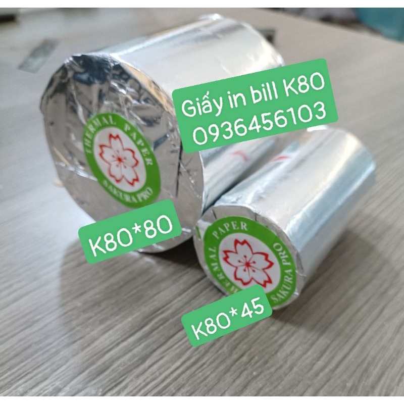 Giấy in hóa đơn nhiệt 80*80mm dùng cho các máy in bill K80 - Giấy in bill Livestream 80*80mm