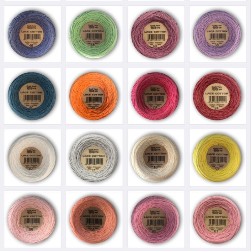 Sợi Lace Cotton cuộn 50g