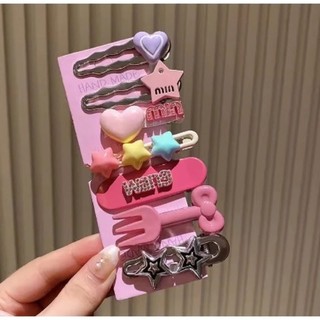 Sét 7 Kẹp Tóc Hồng Siêu Hót