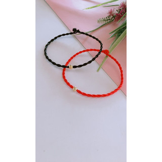 Vòng tay may mắn mix bi mạ vàng không đen
