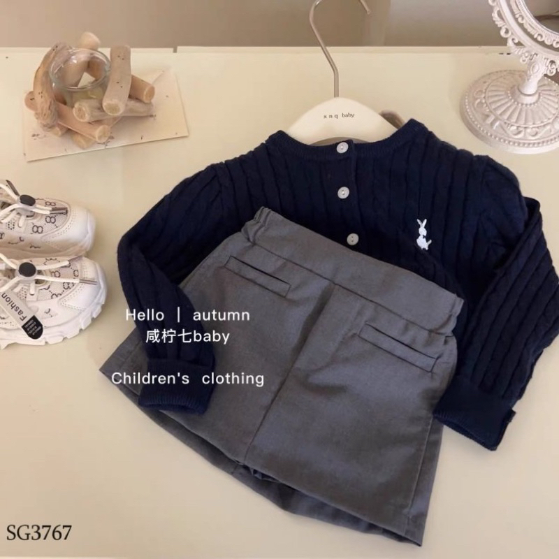 SET ÁO LEN MIX CHÂN VÁY BÉ GÁI