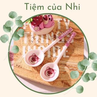 Muỗng sứ gấu dâu lotso hàng chính hãng - 1 muỗng