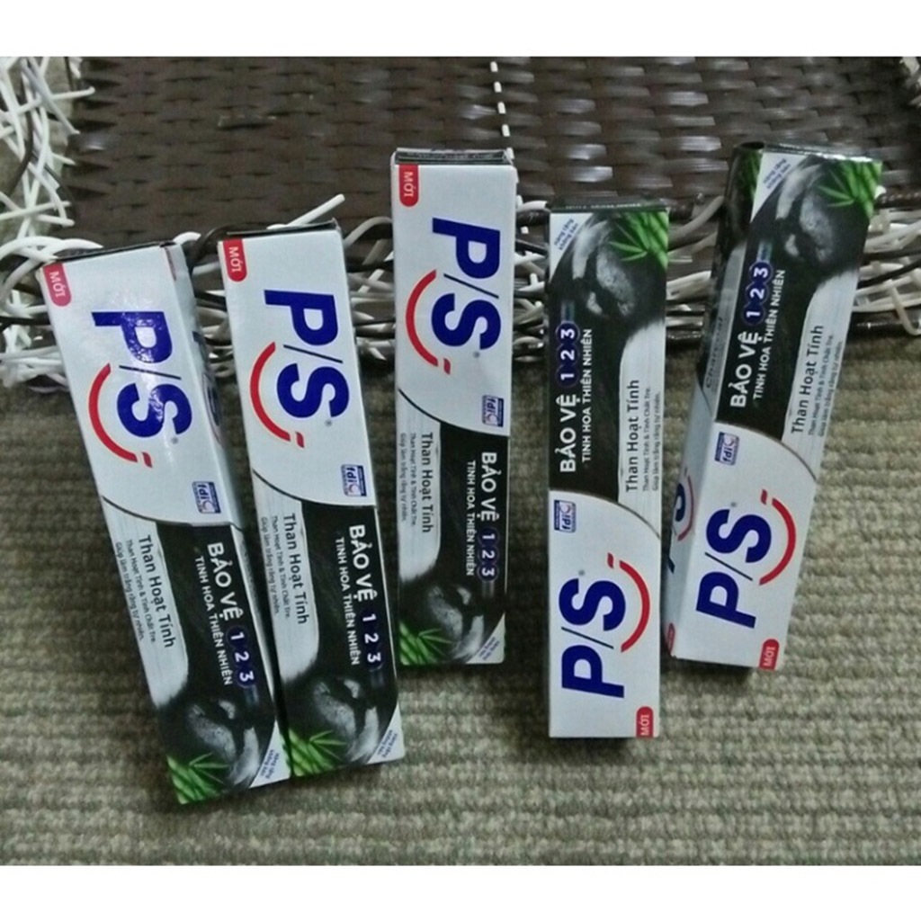 Kem đánh răng PS than hoạt tính, trắng răng tự nhiên- Hàng khuyến mại 30g