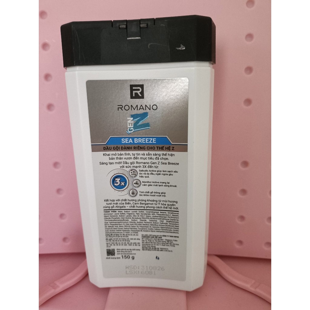 Dầu gội hương nước hoa nam Romano Gen Z loại mới- Hàng khuyến mại 150g