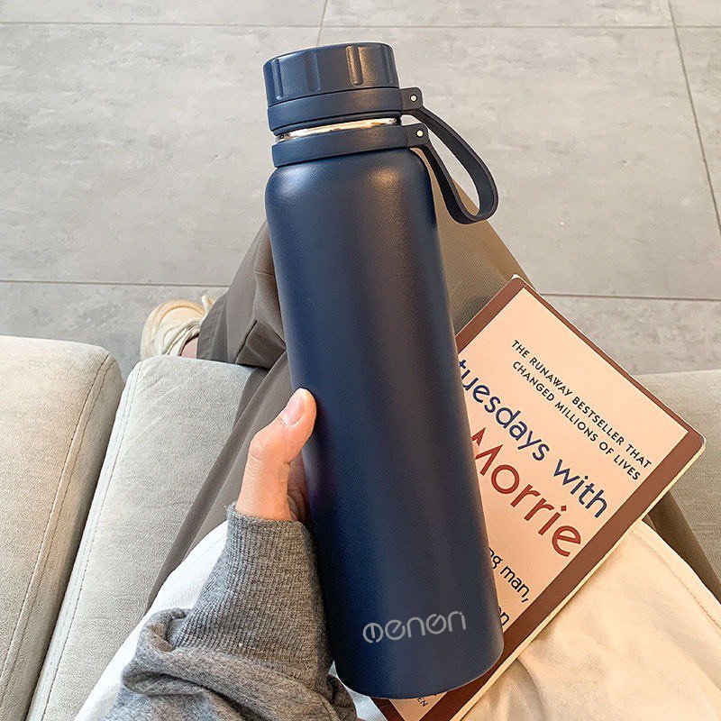 Bình Giữ Nhiệt INOX SUS304 Giữ Nhiệt 18h có dây treo tiện lợi 1100ml - NENON