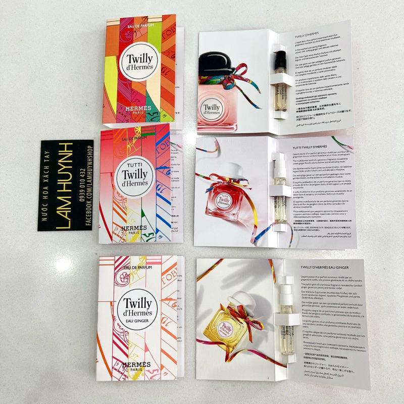 Vial Nước hoa Nữ TWILLY D'HERMES EDP - TUTTI - EAU GINGER 2ml