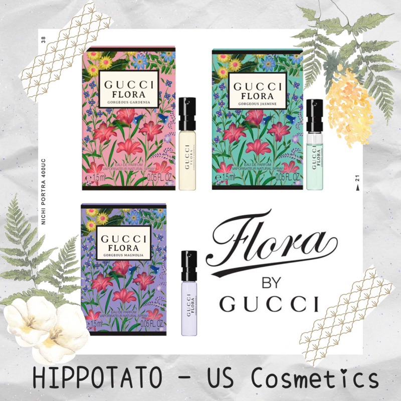 🌹 Gucci Flora Gorgeous Jasmine / Gardenia / Magnolia EDP 1.5ml - Vial Sample mẫu thử nước hoa