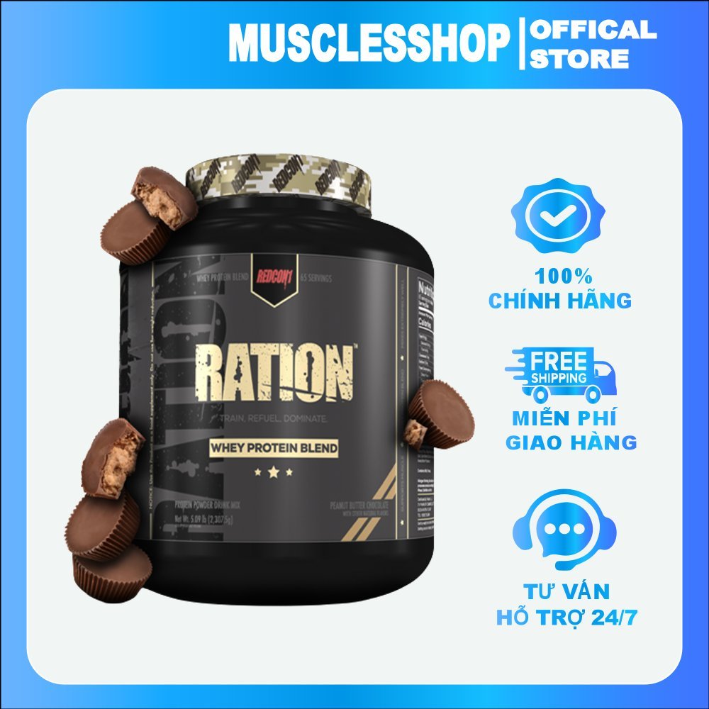 Whey Protein Ration -  Redcon1 , Sữa Tăng Cơ Hỗ Trợ Bổ Sung Dinh Dưỡng Phát Triển Cơ Bắp