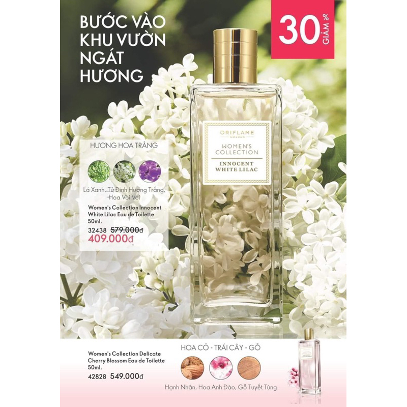 Nước hoa nữ Hoa anh Đào tử đinh hương 50ml