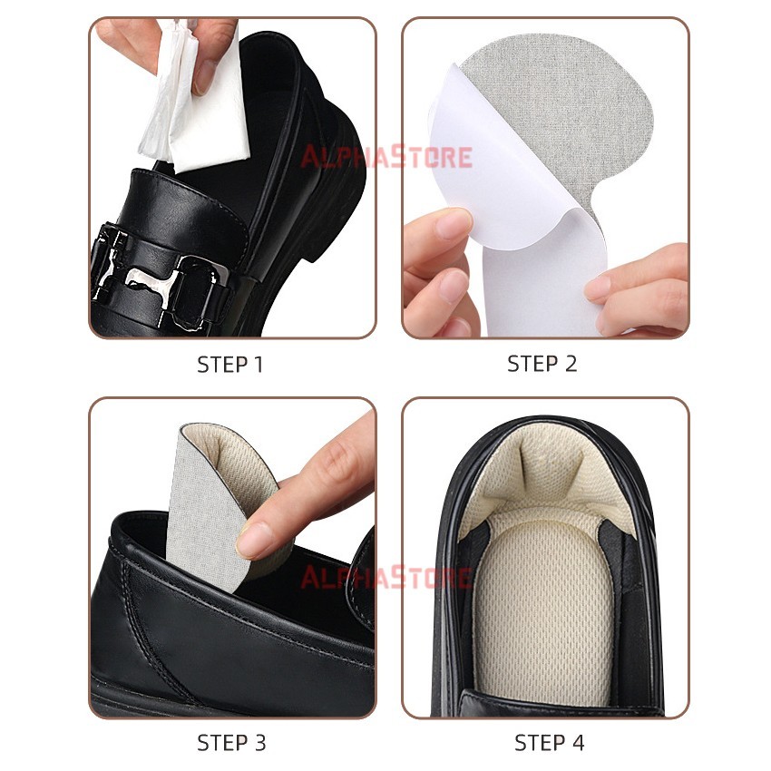 Lót Dán Lưng Gót Cánh Sen 2-Trong-1 Chống Nhấc Gót, Giảm Size Giày Sneaker, Giầy Thể Thao, Giày Da, Cao Gót  - Dầy 0.7cm