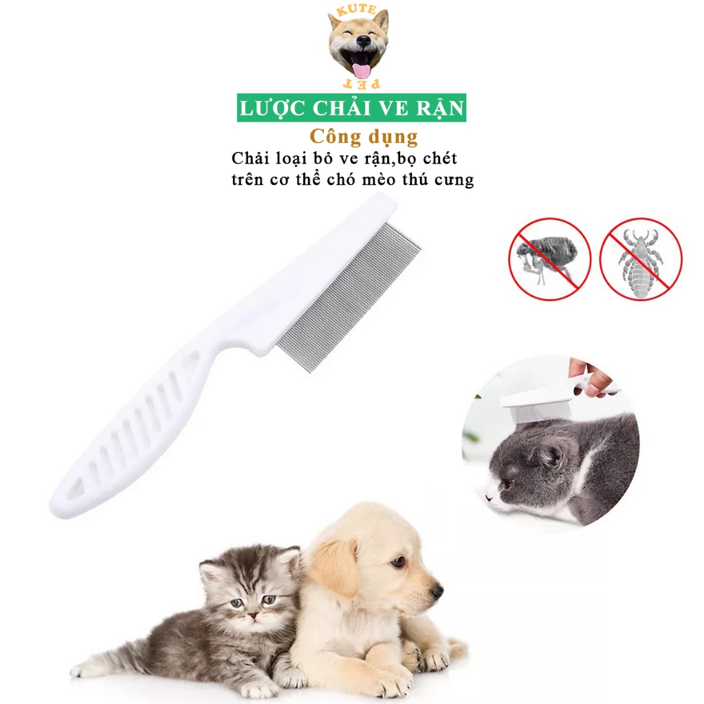 Lược chải lông, chải ve rận cho chó mèo