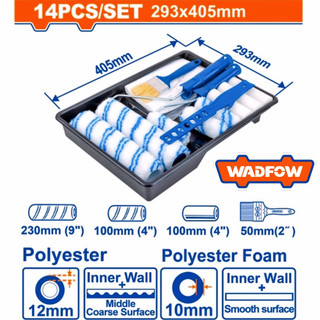 Đồ nghề wadfow bộ khay, cọ, con lăn sơn 14 trong 1 wcb3h13