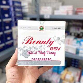 Viên uống bổ sung Collagen, Vitamin hỗ trợ làm đẹp da, giảm lão hoá da BEAUTY GSV - hộp 60 viên