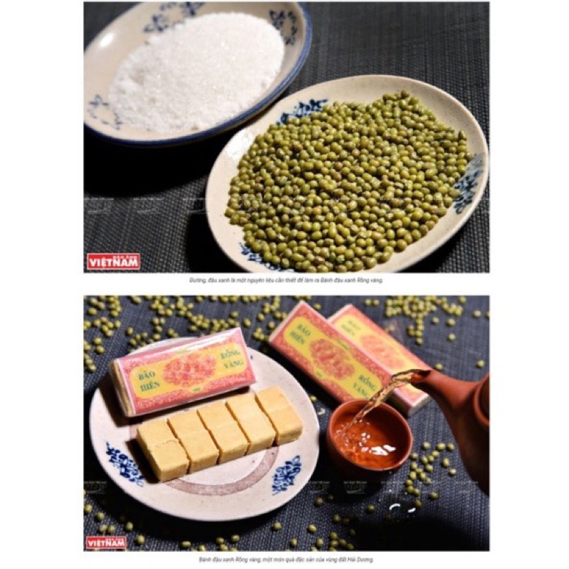 Bánh Đậu Xanh Bảo Hiên Rồng Vàng Hộp 160g