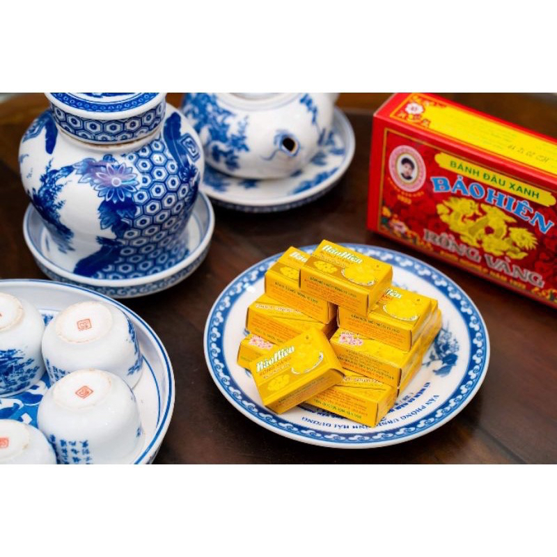 Bánh Đậu Xanh Bảo Hiên Rồng Vàng Hộp 160g